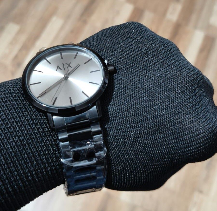 ARMANI EXCHANGE AX Minimalist Black Steel Edition
