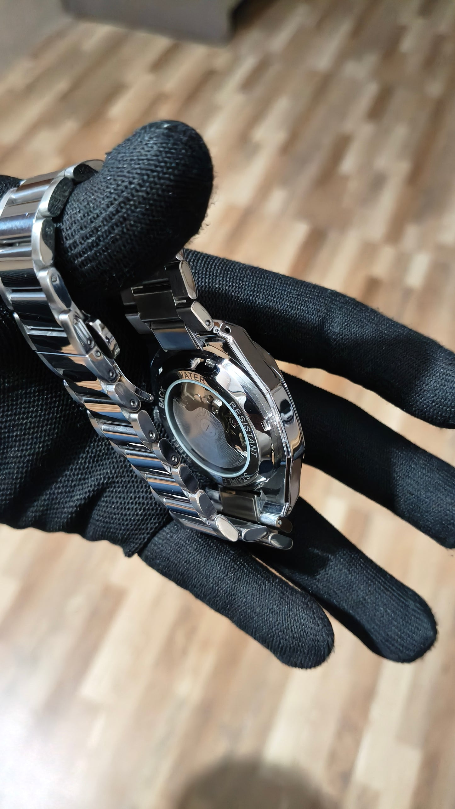 FOSSIL  Premium Automatic Skeleton Mechanical Watch – Silver Stainless Steel