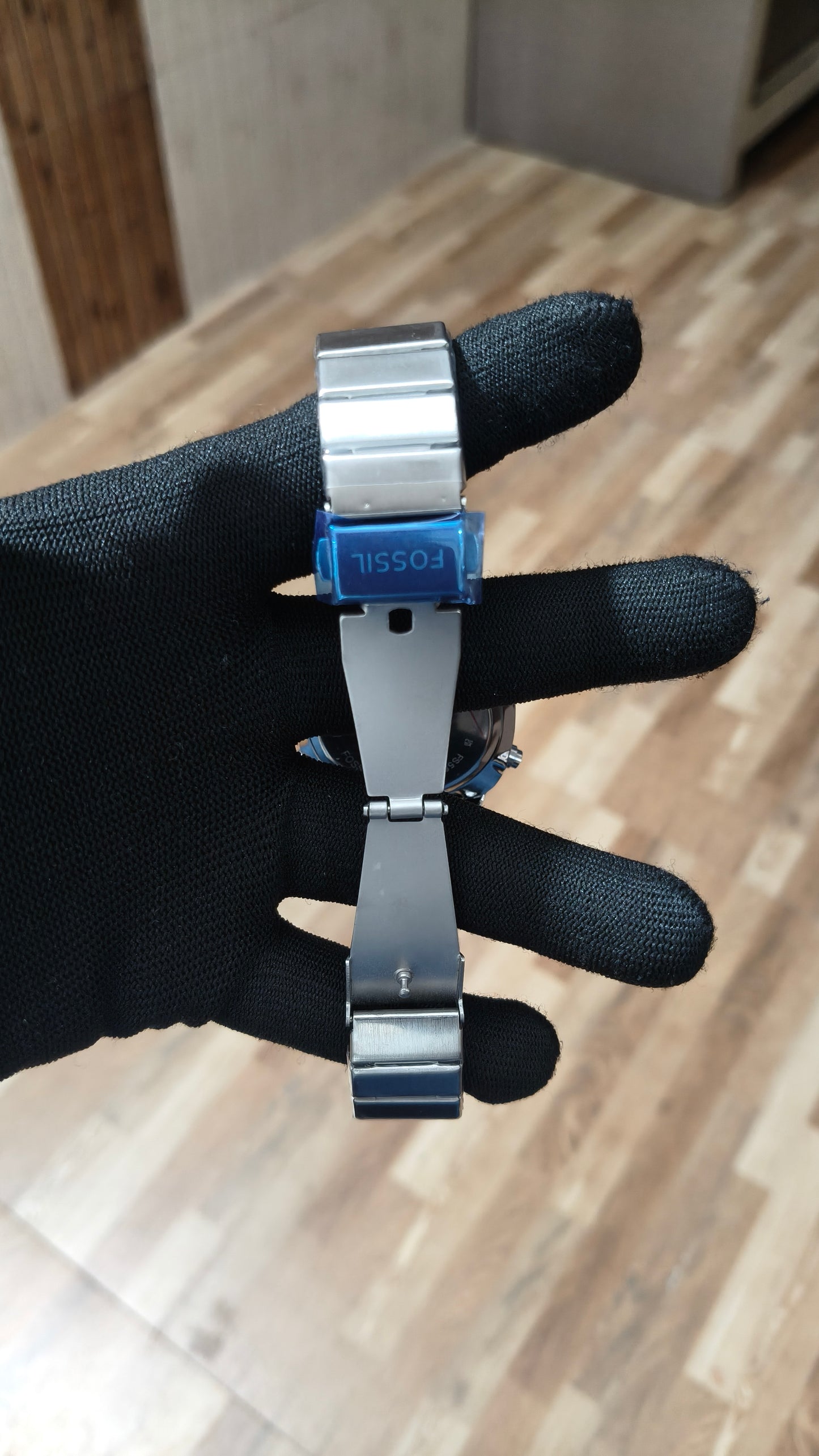 FOSSIL Premium Sky Blue Analog-Digital Multifunction Watch – Stainless Steel