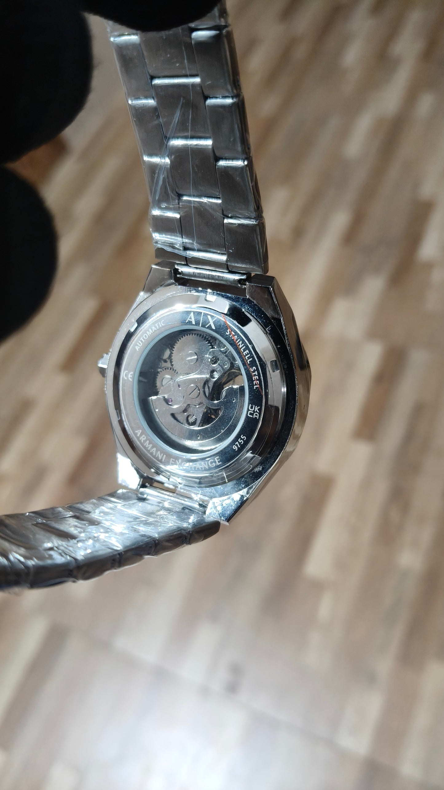 ARMANI EXCHANGE Premium Automatic Skeleton Watch – Stainless Steel Luxury Timepiece