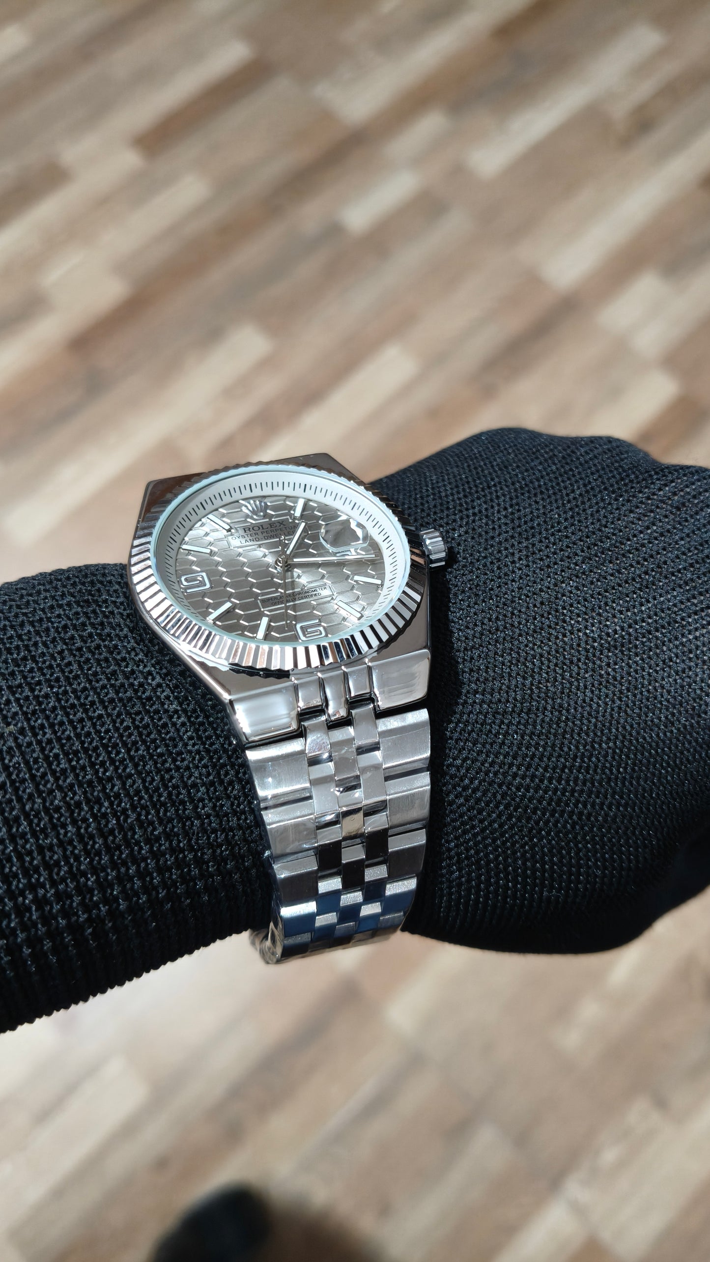 Rolex Oyster Perpetual Land-Dweller Gold | White Honeycomb Dial Edition