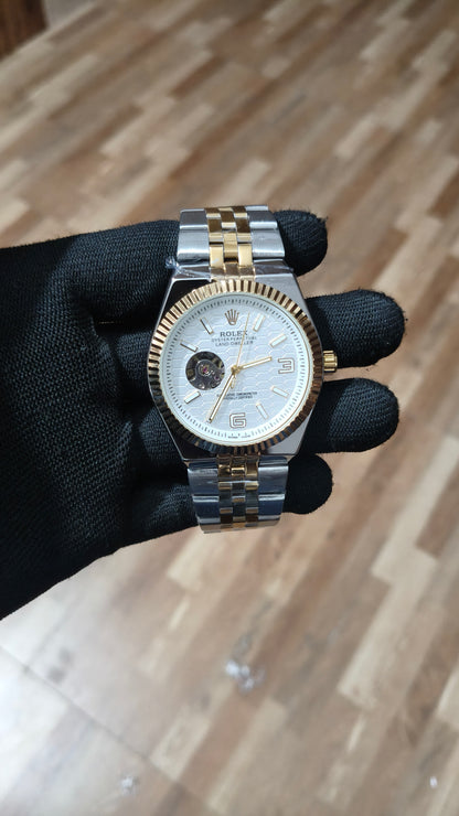ROLEX Premium Automatic Watch – White Dial Luxury Timepiece
