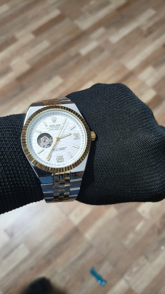 ROLEX Premium Automatic Watch – White Dial Luxury Timepiece