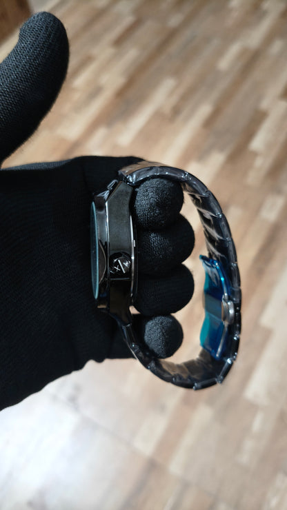 ARMANI EXCHANGE Premium Automatic Skeleton Watch – Stainless Steel Luxury Timepiece