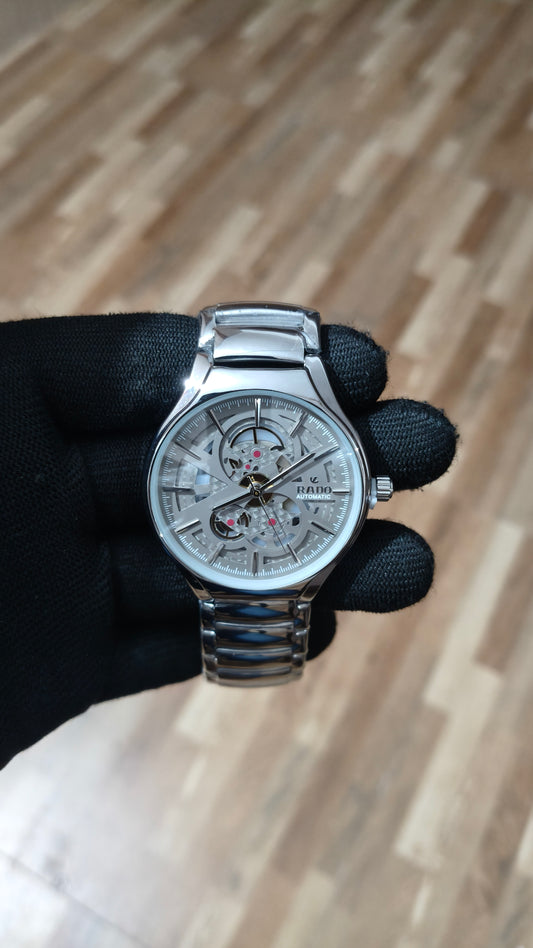 RADO Heritage Automatic Skeleton Watch – Premium Silver Edition