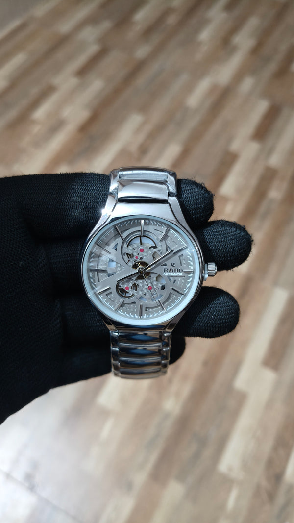 RADO Heritage Automatic Skeleton Watch – Premium Silver Edition