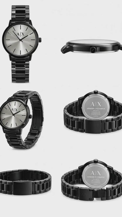 ARMANI EXCHANGE AX Minimalist Black Steel Edition